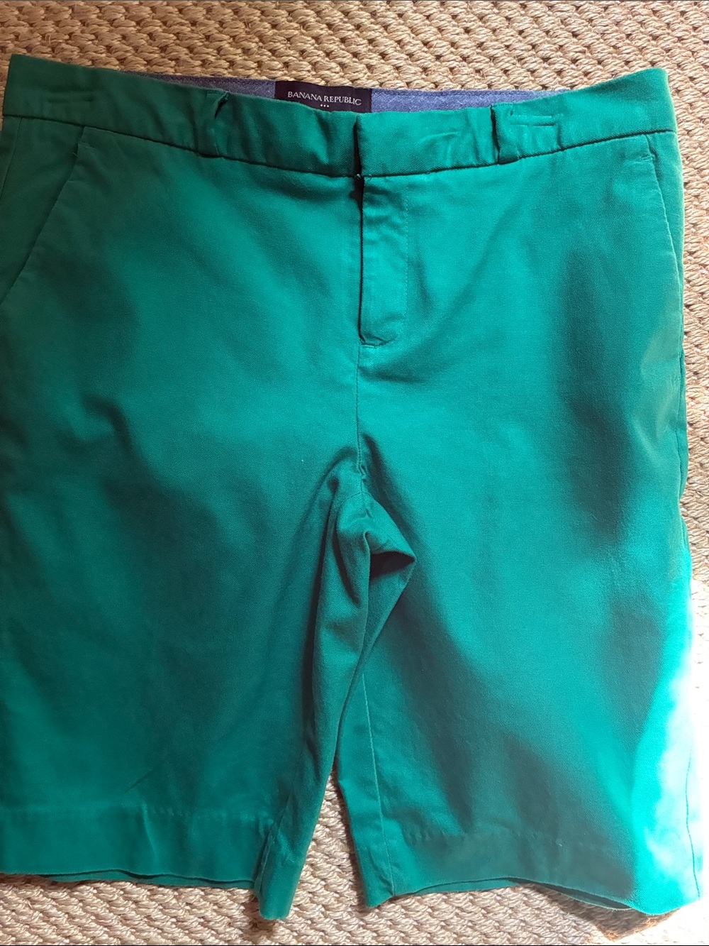 Banana Republic Emerald Green Tailored Bermuda Shorts